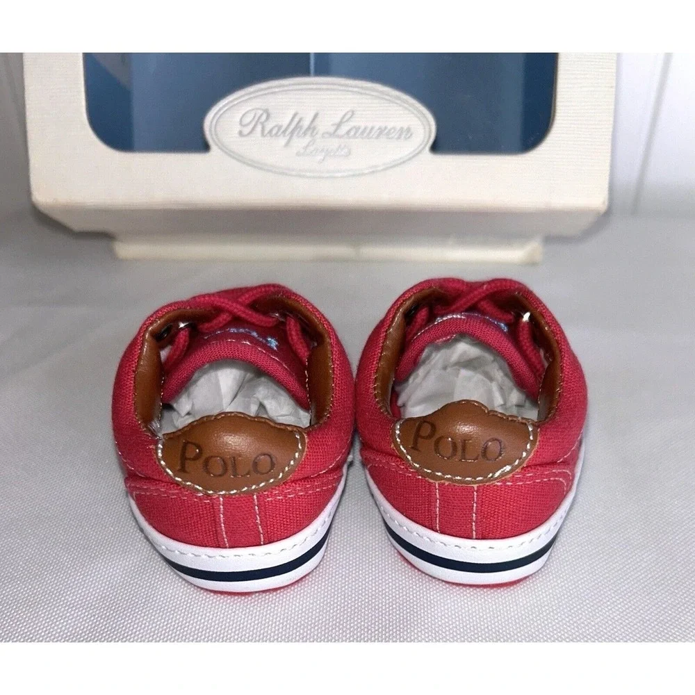 Ralph Lauren Shoes Vaughn Canvas Baby Pink Raspberry Tennis Shoes Size 0